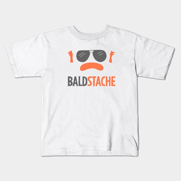 baldstache logo Kids T-Shirt by baldstache 